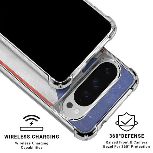 Puerto Rico Flag Distressed Google Pixel 10 Pro XL Clear Case